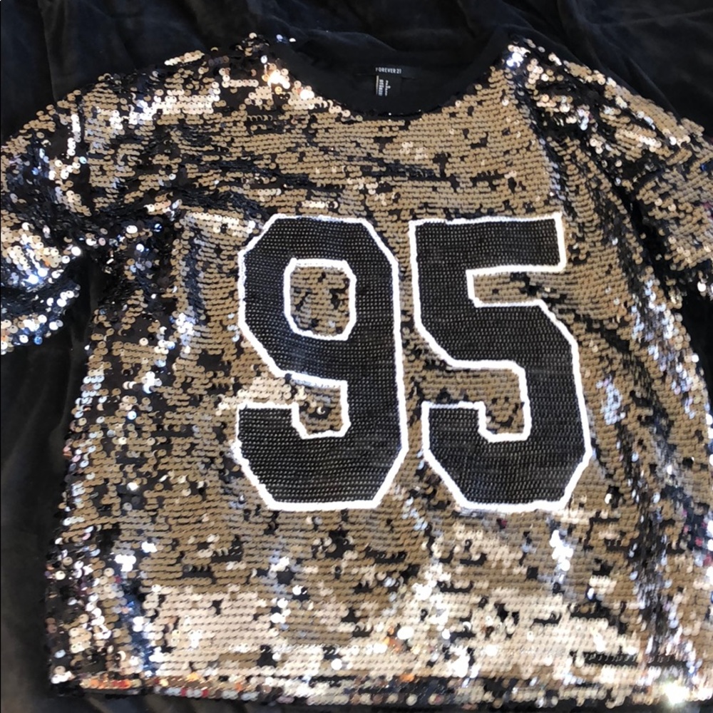 Silver sequence jersey